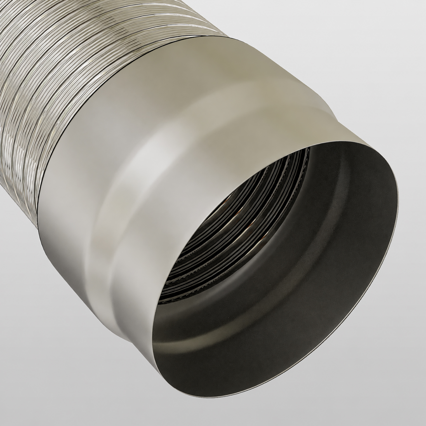Zoom sur un tuyau flexible en aluminium pour les appareils gaz