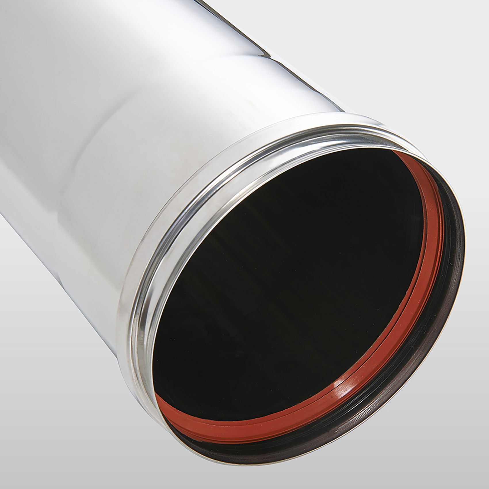 Zoom sur un tuyau en inox 316